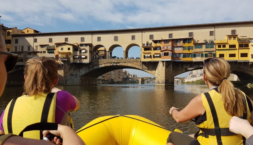 Rafting Firenze Toscana Italie rivier Arno Ponte di Vecchio Florence Actieve Vakanties 3